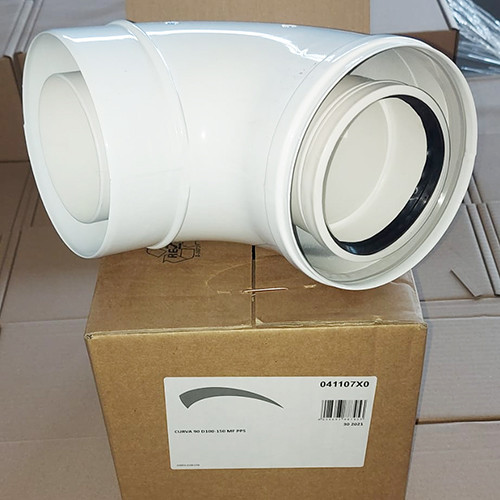 ulrcwfvtkayjbsbp9co6hmrx5w9p8bzpppjavmqe 90° колено коаксиальное д.100/150 мм CURVA 90 D100-150 MF PPS — изображение 1